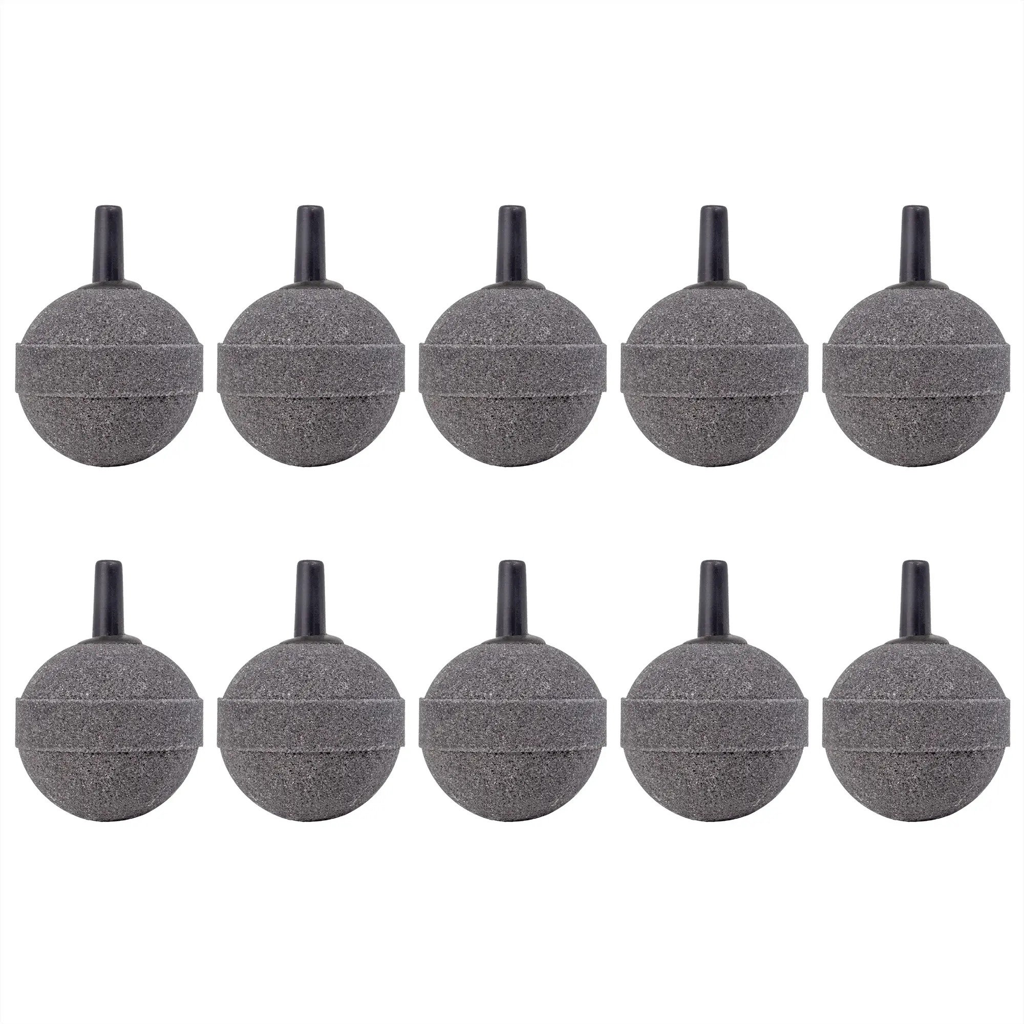 Aqua Dream 10-Pack 25mm Carborundum Air Stone Bubblers, High-Density Oxygen Diffusers with Universal 4mm Connectors for Fish Tank Aeration, Freshwater & Saltwater Aquariums, Aquarium