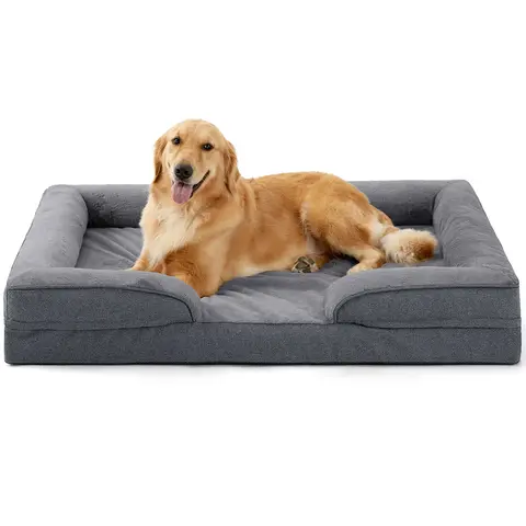 Made4pet Large Orthopedic Couch-Shape Dog Bed - 38 in, Polyurethane Egg-Crate Foam, Waterproof Top, Machine Washable Cover, Soft & Cushioned Surface, Easy Maintenance, 38 Inches