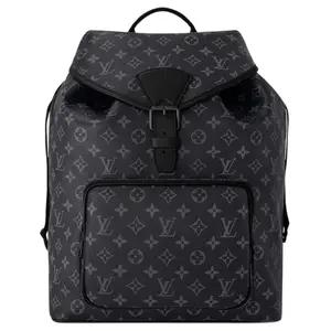 Louis Vuitton Montsouris Monogram Coated Canvas Backpack with Drawstring and Magnetic Closure – Men’s Black