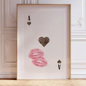 Wall Art Prints Decor Trendy Apartment Aesthetic GirlnPinkPrints Art Vogue Leopard Art Retro y2k Fashion Poster Girly Decor Pink Print