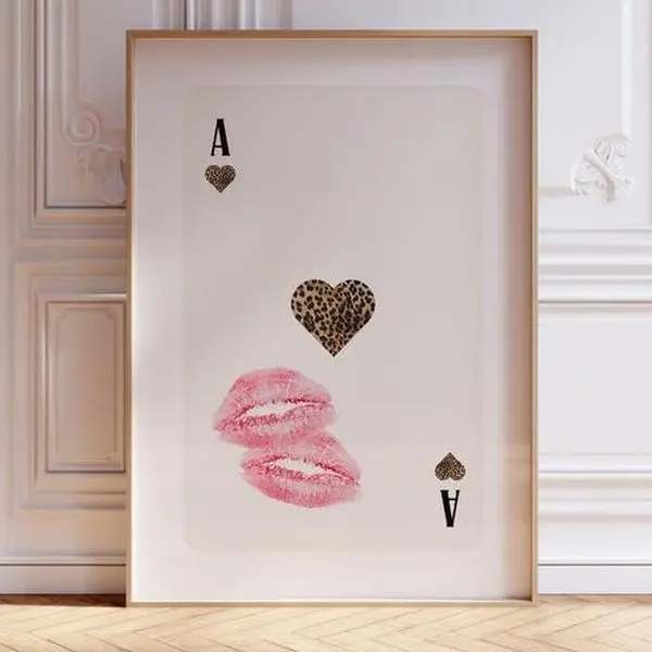 Wall Art Prints Decor Trendy Apartment Aesthetic GirlnPinkPrints Art Vogue Leopard Art Retro y2k Fashion Poster Girly Decor Pink Print