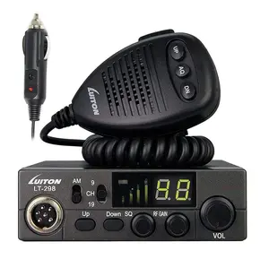 LUITON LT-298 40 Channel CB Radio Vehicle Communication Accessory Compact Design Car Mount Speaker Multi-Tuner Antennas External Audio Jack Large Easy To Read LED Screen 12-24V Universal For Trucks RVs Sedans
