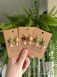 Tomato, Olive, and Cheese Dangles | Handmade Clay Earrings