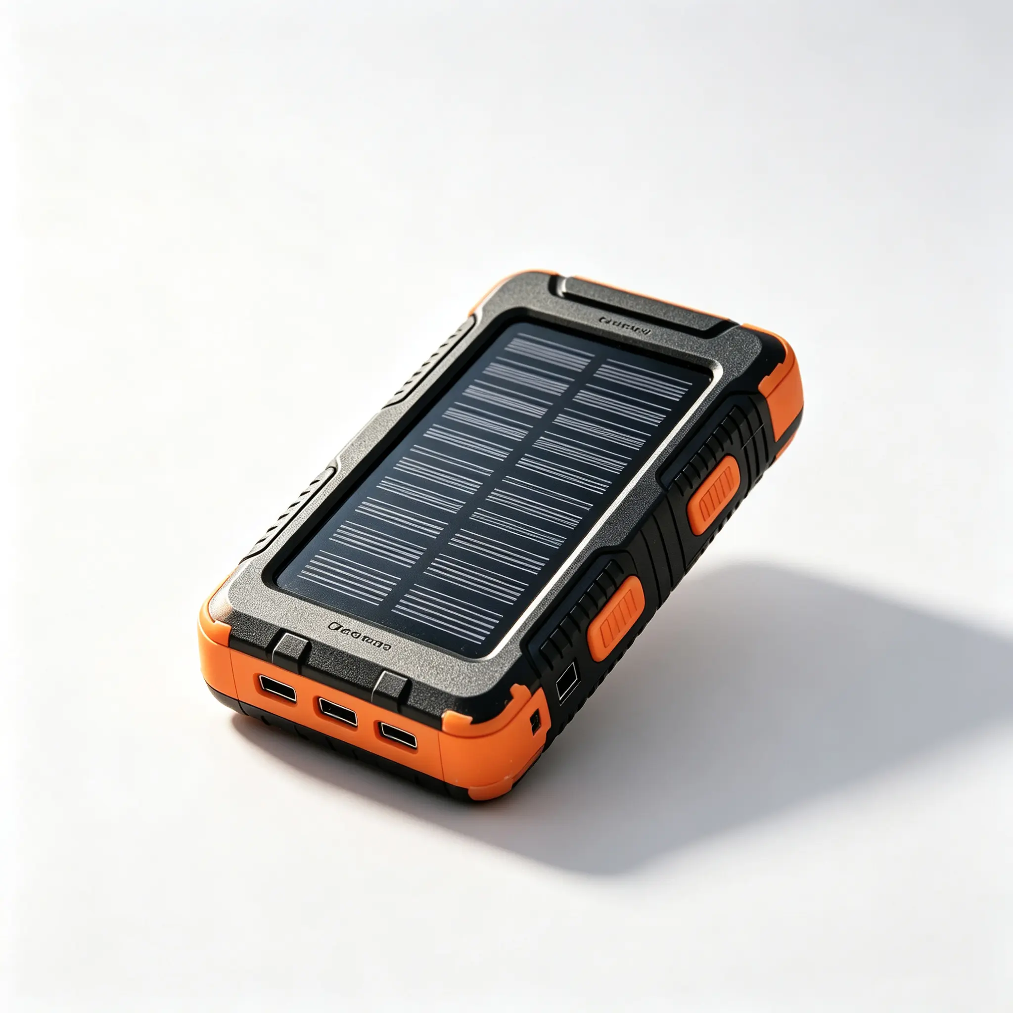 Solar Portable Power Bank 10000mAh, Dual USB Output & USB C Interface, Built-In Bright Flashlight Compass, Outdoor Camping Charger For Android