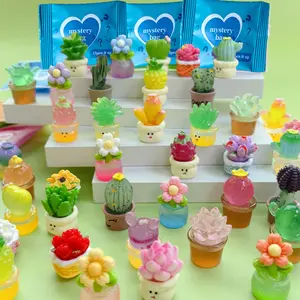 10 Piece Plant Flower Potted Random Independent Packaging Real Color Glow-In-The-Dark DIY Miniature Simulation Model Desk Decor Gift