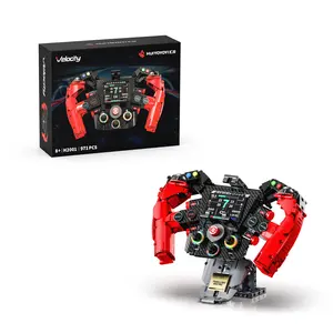 Speed Concept Steering Wheel Techno Brick Set, F1 Racing Multi-Function Control Kit, Stem Learning Assembly Toy, Home Decor Gift