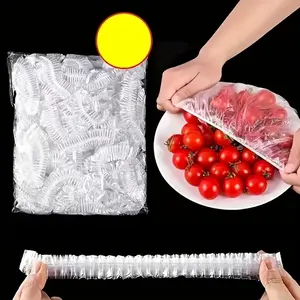 100 Transparent Stretchable Plastic Food Wrap, Thick Durable, Bug Seal, Suitable for Bowls, Plates, Containers, Fridge, Storage Cabinets