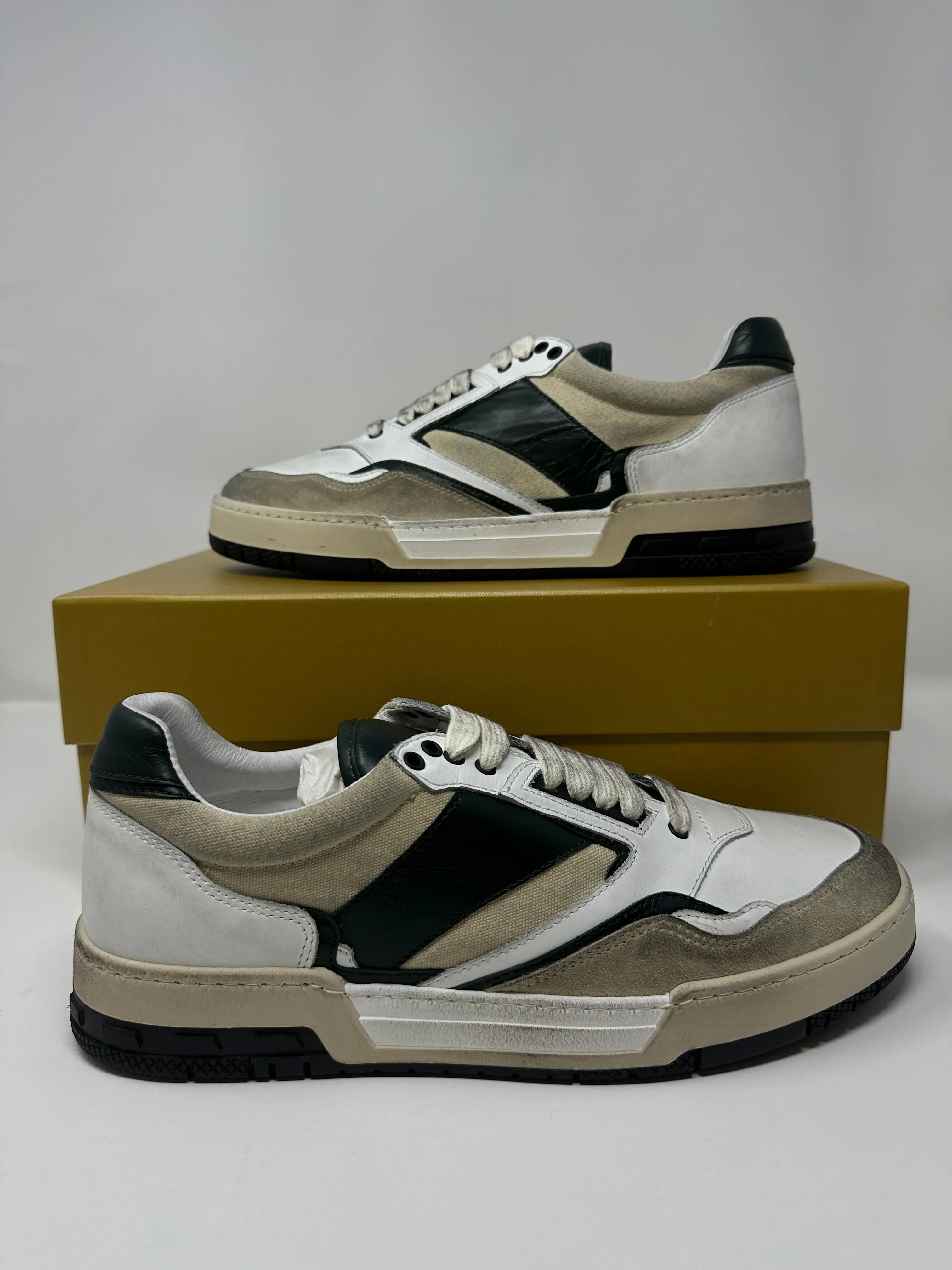 RHUDE Authentic Racing Sneakers White Blue MSRP:$680.00 Size 9 Mens Shoe