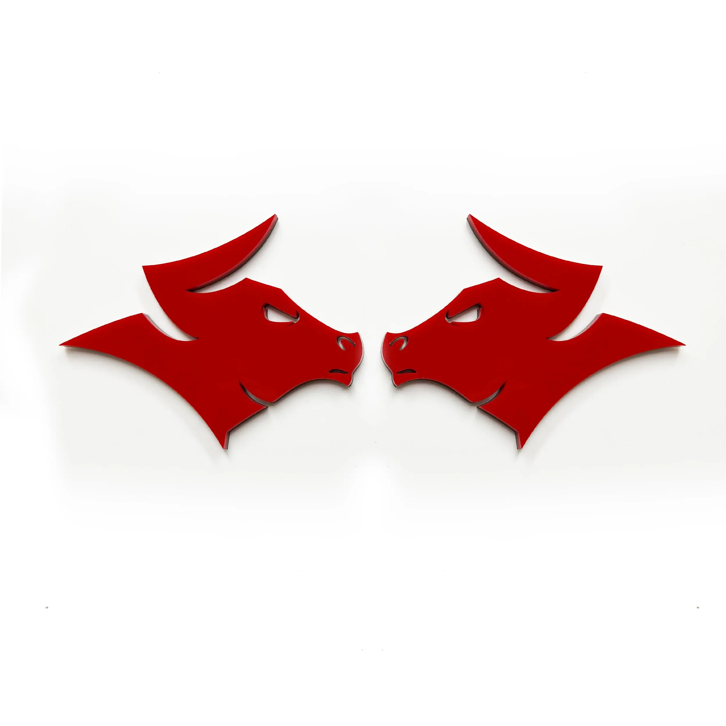 Pair BULLNOSE Emblem for 80-86 Ford F-150 or Bronco Fender badge