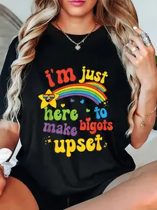 100% Cotton Funny Pride Month LGBT Ally Gay Rights Rainbow Equality T-Shirt
