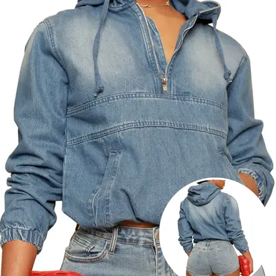 Denim Pullover - TikTok Shop