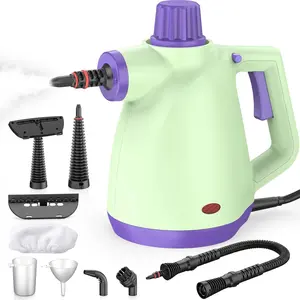 1050W  Steam Cleaner with 9 count Accessories & Safety Lock, Quick Heating Pressurized Handheld Steam Cleaner for , Multi-Surface Steamer Cleaner for , Window, Bathroom, Grout and