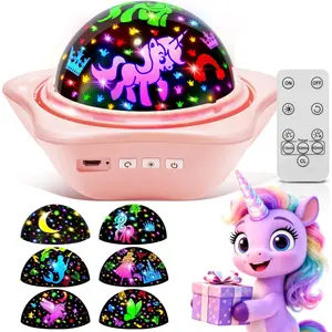 Unicorn Toys[6 Slides+96 Projections], Unicorn Night Light Projector & Little Mermaid Toys for Girls 4-6,Princess Night Light Projector,Academy Toys,Juguetes para Niñas,Cool Gifts for 2 Year Old Girls