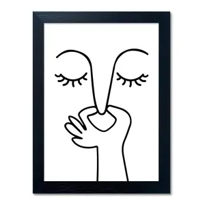 Black and White Minimalist Bathroom Wall Art Print - Funny Toilet Sign for Guest Bathroom Home Decor
