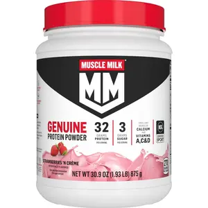 Genuine Protein Powder Strawberries N Creme 1.93 lb Protein Drink Mix