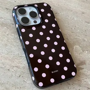 Jelly Polka Dot Tpu Anti-Drop Full Cover Protective Cellphone Case for Apple iPhone 6/7/8/x/XR/XS Max/11/12/13/14/15/16/17 Pro Max, Casing