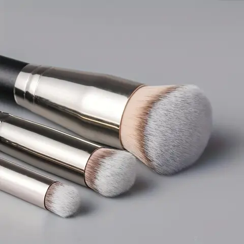Makeup Brush Set, 3 Counts/set Professional Makeup Brush with Soft Bristles, Multifunctional Makeup Tool for Women & Girls, Face Makeup Brushes