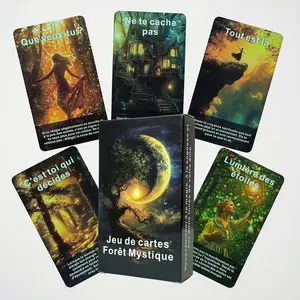 56 French Mystical Forest Oracle Cards Set, Tarot Series, Natural Healing Magic Cards, Spiritual Guidance Gift, Anxiety Relief, European Style Mind Growth
