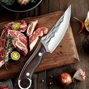 Super sharp stainless steel fixed blade, chef's boning knife, portable and durable, easy to use, suitable for home kitchen, outdoor camping barbecue,, the best gift for Valentine's Day.