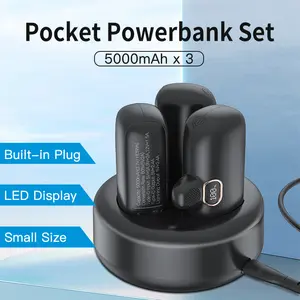 Domars Mini Portable Charger 5000mAh Power Bank Lightning / USB C Charging Small Portable Charger Battery Pack Compatible with iPhone 17/16/15/14/13/12/11, Samsung, Huawei ,xiaomi and USB C Phone