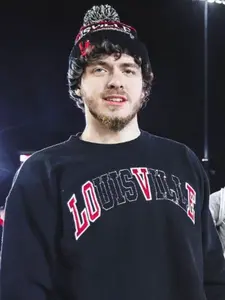 Louisville Love Embroidered Sweatshirt, College Football, Comfortable, cotton unisex crew neck. Streetwear Tops Casual Menswear Sweater