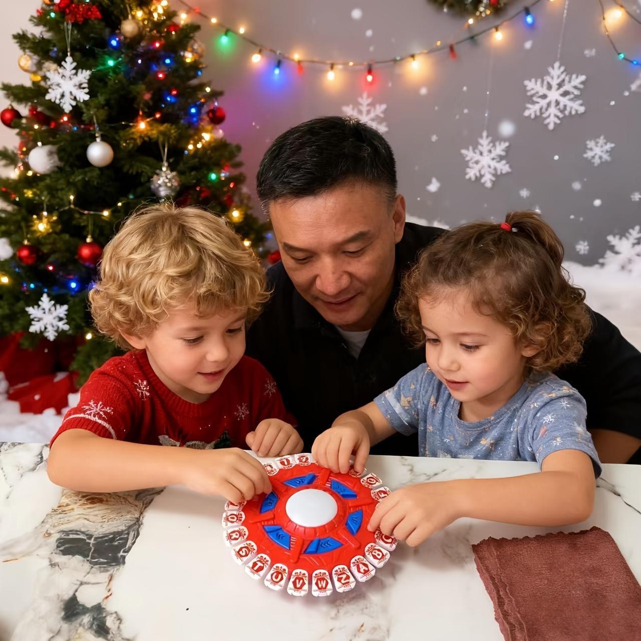 New 24-Key Fun Fast-Paced Alphabet Game, Spanish Alphabet Version, Halloween Christmas Party Interactive Tabletop Game, Crazy Alphabet Educational Board Game