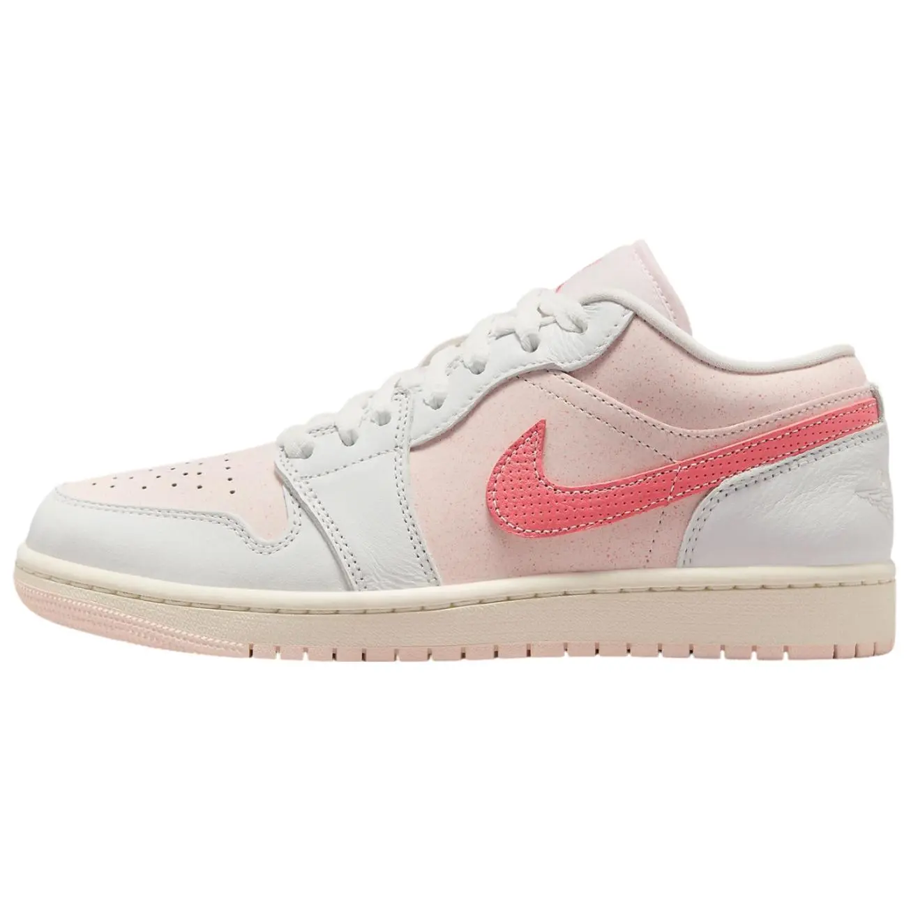 Jordan 1 Low Se Strawberry Milkshake Retro Versatile Durable Non-slip Basketball Shoes White Women's IB8156-133