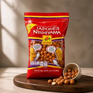 Nishiyama Bag of Japanese Peanuts 900g - Selected Roasted & Salted Snack from De La Rosa Brand