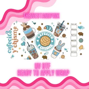 Cafecito y Chisme UV DTF Wrap