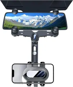 Rearview Mirror Navigation Phone Holder,[2022  Upgraded ]  Phone Holder,360Rotatable and Retractable  Phone Holder,for with   Galaxy All Smartphones &