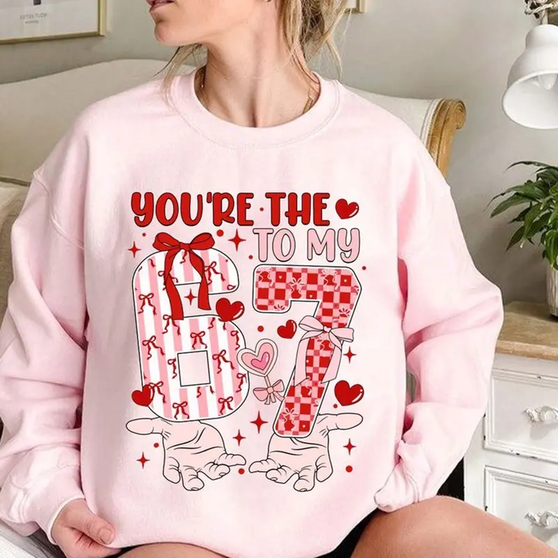 You Are The 6 to My 7 Valentine Shirt, Cupid Days 67 Sweatshirt, Six seven Valentines Day Hoodie, 6 7 Meme Tee, Valentine Day Long Sleeves BL7