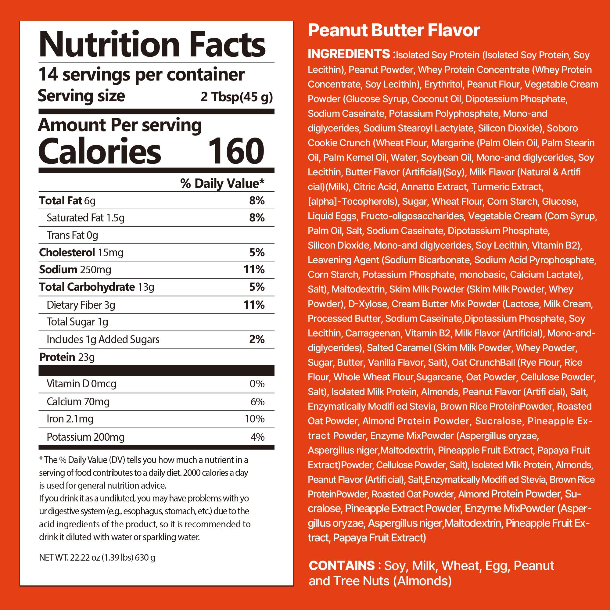 [Fullight Official] Flimeal Crunchy Protein Powder Bulk Duo (22.22ox x 2), Low Sugar & Keto-Friendly, High in American-Made Protein, Easily Digestible Preworkout Meal Replacement Drink