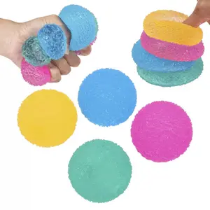 Crystal Mochi Squishy Balls, Clear Jelly Soft TPR Fidget Toys, Viral Stress Relief Squeeze Desk Toy, Cute Party Favor & Holiday Present