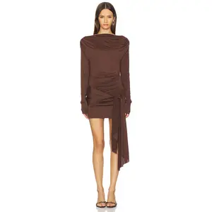 superdown SUPERDOWN Miram Mini Dress In Dark Brown