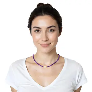 Pearl And Amethyst Fusion Necklace
