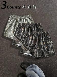 unisex's camo print shorts, casual comfy breathable shorts for summer, women's bottoms for daily wear, summer clothes, clothing,  shorts for women