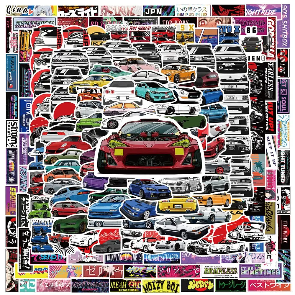 216 Removable Vinyl PVC Decorative Stickers - 2-3 Inch Good Quality JDM Retrofit Racing Stickers, Easy-Remove, Precise Patterns, Reusable for Snowboard, PS4, Ideal Teen Gifts, Home Supplies & Decor Accents