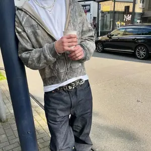 2025 Y2K Retro Camouflage Zip-Up Hoodie, 3D Unisex Hoodie For Fan, Casual For Men Women, Long Sleeve, Menswear