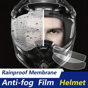 Motorcycle Helmet Waterproof Lens Film, Universal Rain & Fog Protection Film Transparent Lens Sticker Helmet Anti Fog Film Visor Shield Rainproof Len
