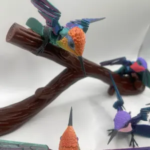 Hummingbirds - Amazing Detail- fidget desk decor  Gift Nature Decoration bird print mini birds Home Ornament Collectible Figurines