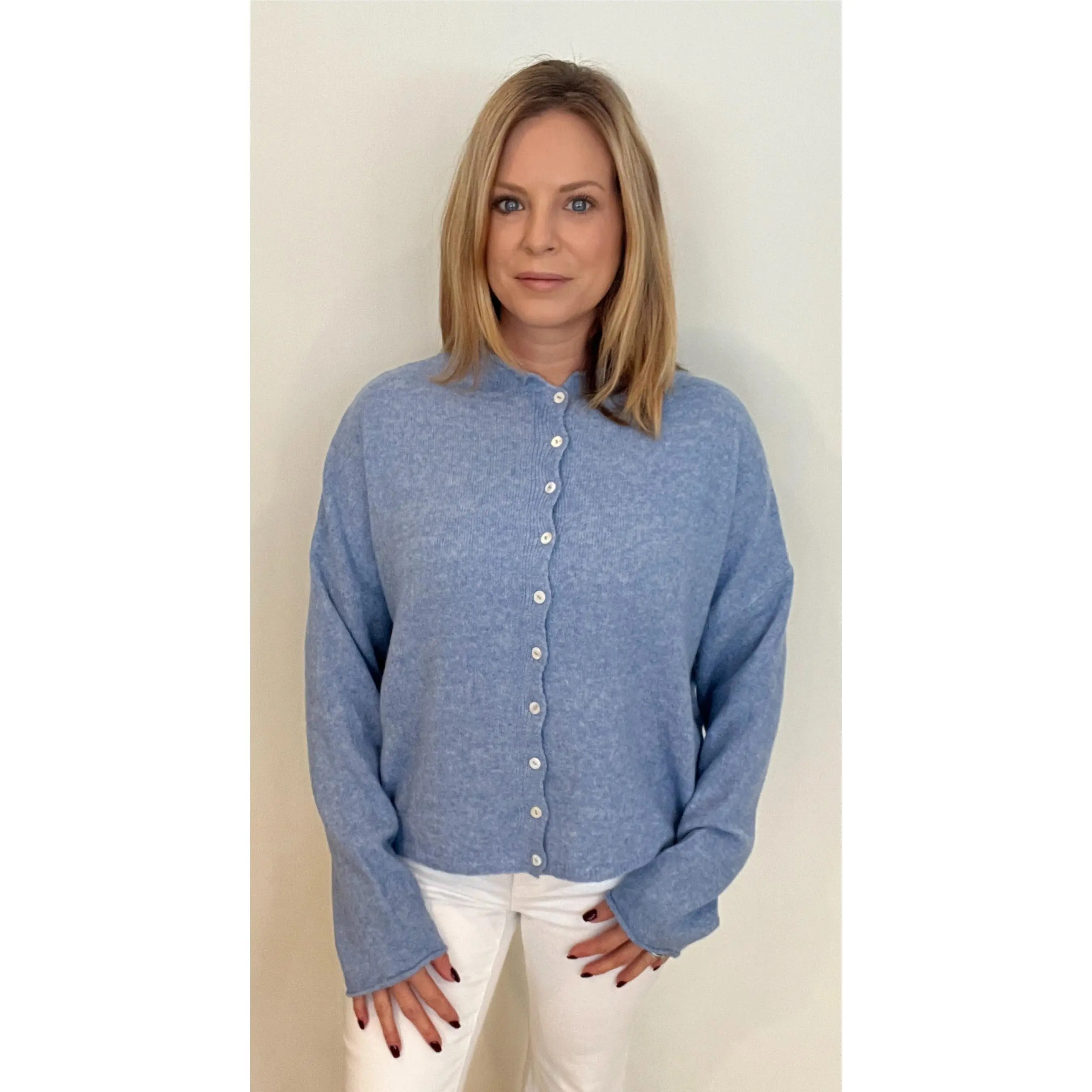 Shelby Cardigan-Dusty Blue