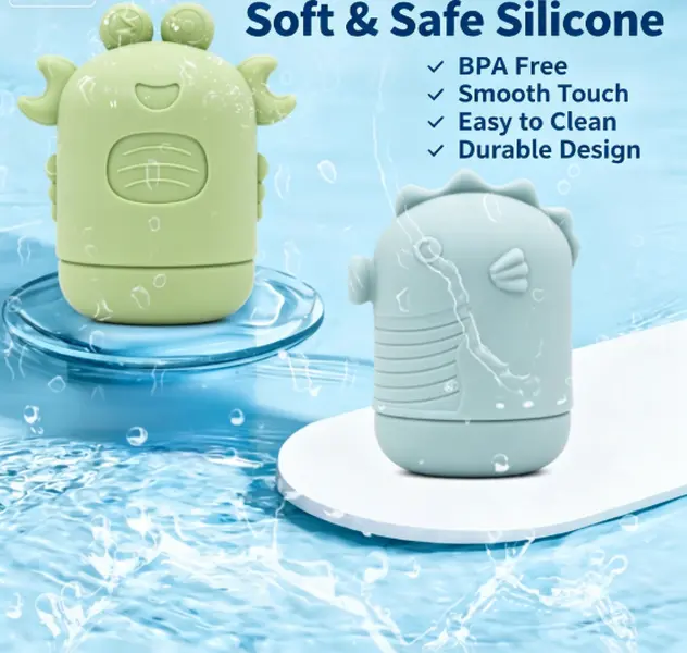4 Pack Cute Ocean Animal Silicone Bath Toys, BPA Free Soft Silicone Water Spray Bathtub Toy, Sea Lion Crab Whale Fish Baby Shower Toy for Toddlers Kids Summer Pool Beach Play ip67 waterproof party toy outdoorfun outdoor