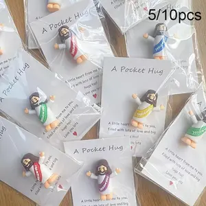 5pcs/10pcs Jesus Figurines Gift Set Without Cards, I Love Jesus Religious Gifts, Car Decor & Home Decoration, Perfect for Christmas, Easter, Birthdays