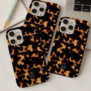 Magsafe Personalized Tortoise Shell Monogram Initials Gold, iPhone 17 16 15 14 13 Pro Max Plus Mini