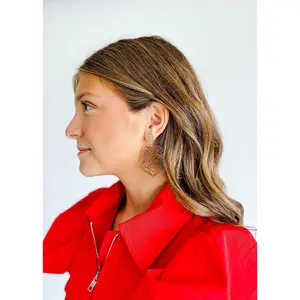 Bulldog Cutout Earrings - Elegant Design with Unique Shape and Detailing