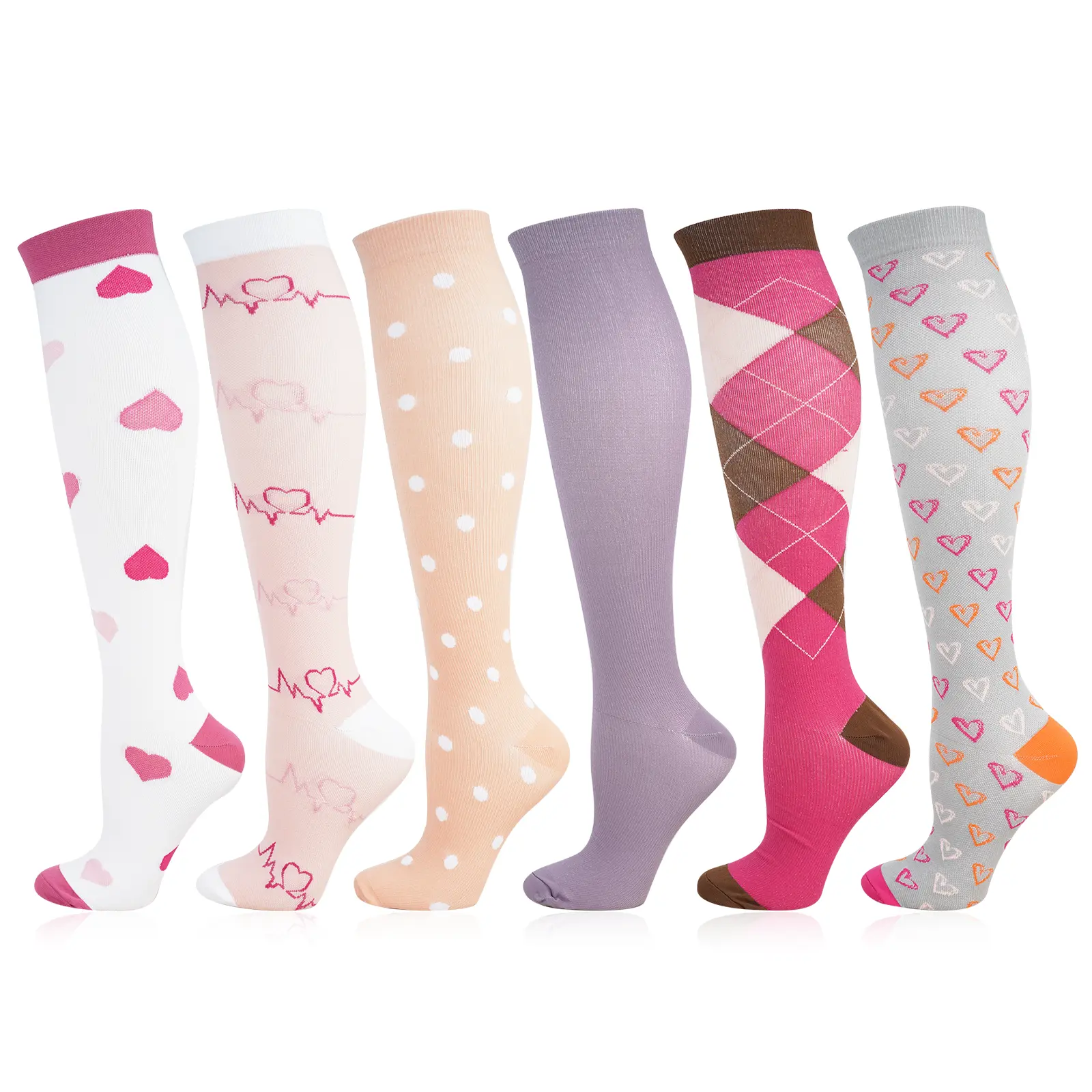 【Black Friday】6 pairs Compression Socks for Women & Men-Best Support for Running, Hiking,Athletic,Flight Travel,Christmas Gifts for Women,white elephant gift,Cyber Monday,Christmas Decor,Christmas Deals