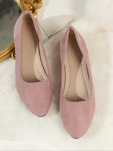 Women's Solid Color Flat Shoes, Casual Comfortable Slip on Shoes for Daily Wear, Lightweight Breathable Shoes for All Seasons