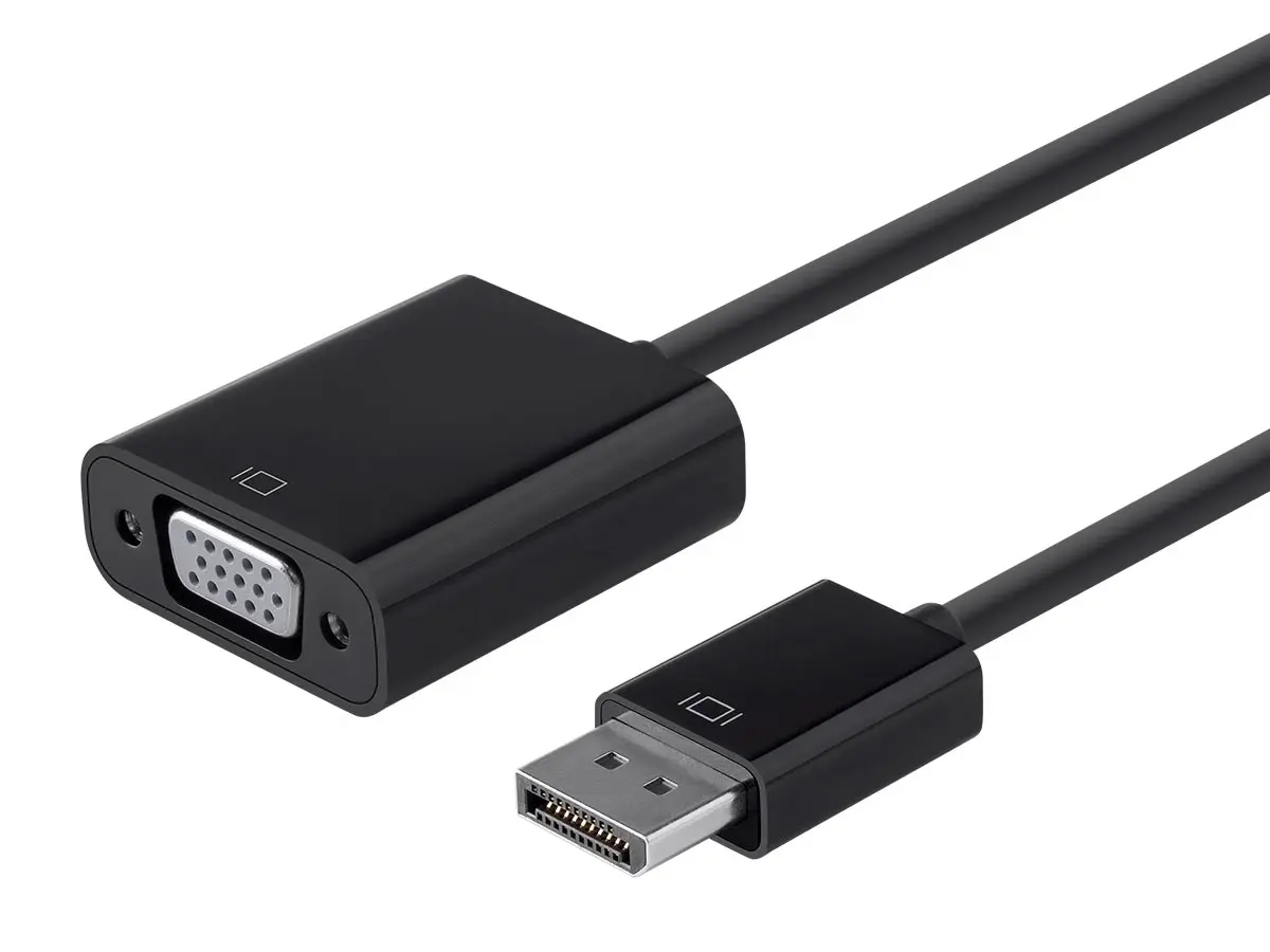 Monoprice 12790 Displayport 1.2A to VGA Active Adapter, Black