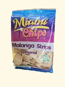 Miami Chips Malanga Strips Original Gluten-Free Crispy Snacks Healthy Option for Malanga Lovers 4 Bags 12 oz Each Crunchy