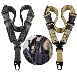 American Tactical Sling | Single Point Adjustable Crossbody Strap | Heavy Duty Polyester for Hunting Fishing Outdoors | Secure Metal Buckles | Black Tan Camo | Durable Rifle Gear Accessory Lightweight Anti-Slip Snow Snowshoe Set with Traction Spikes